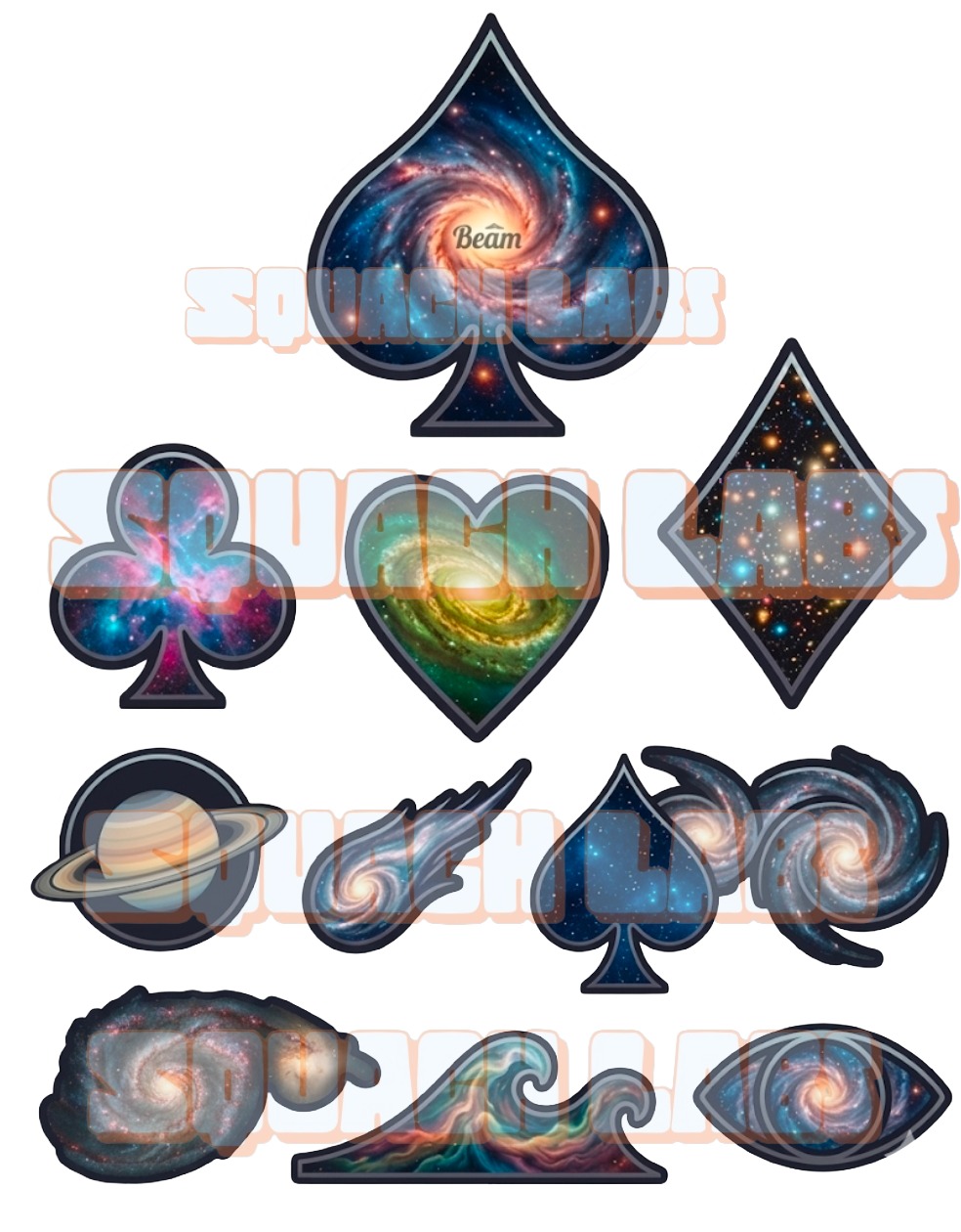 Galaxy Suits Full Sheet